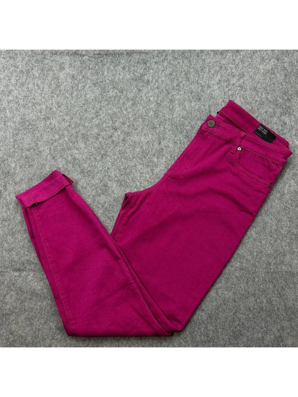 Kut From The Kloth High Rise Ankle Skinny Jeans Women's Size 14 Fuchsia Pink NWT